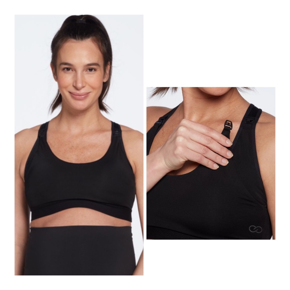 CALIA BY CARRIE UNDERWOOD WOMAN BLACK MATERNITY SPORTS BRA Sz X-Small NWT